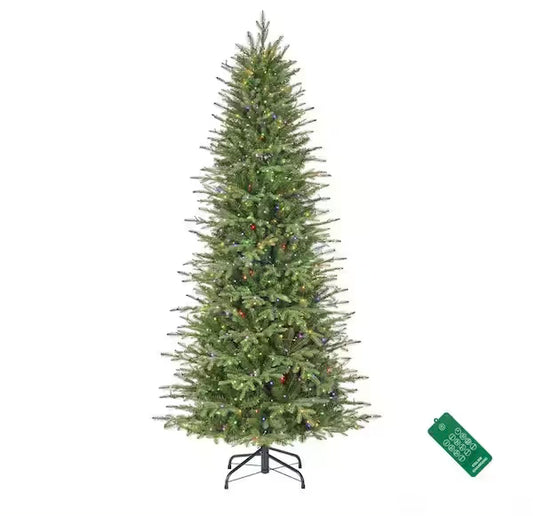 7.5 ft. Pre-Lit LED Grand Duchess Twinkling Fir Slim Artificial Christmas Tree